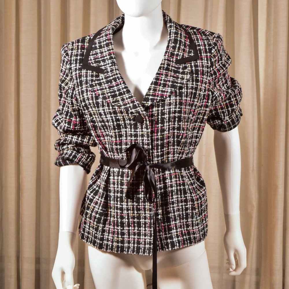 Medium Pink And Black Studi I Coat